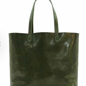 Floto Italian Leather Tote Green Patina Made in Tuscany